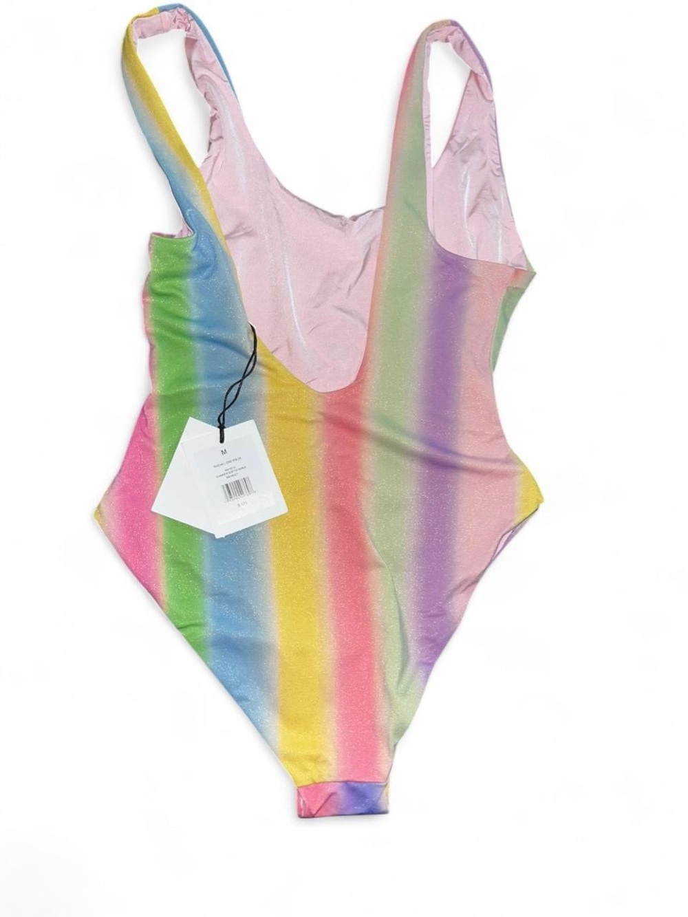 ONIA Women’s Pastel Rainbow Stripe One-Piece Swimsuit - Picture 3 of 5